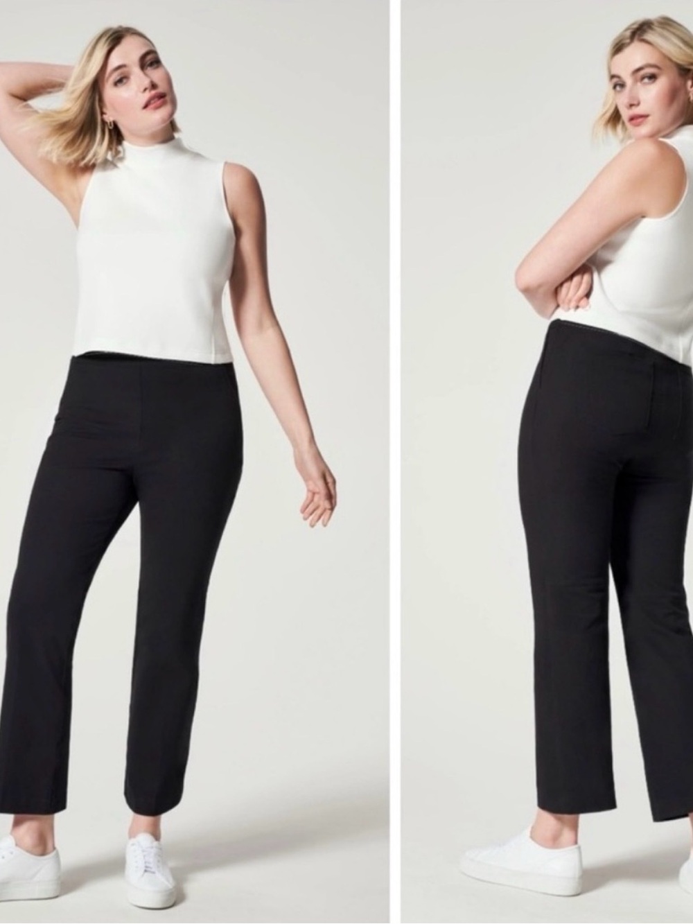 SPANX Black On-the-go Kick Flare Pants